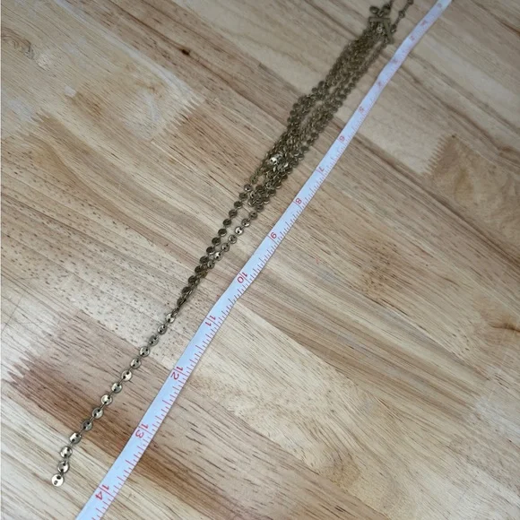 J. Crew Gold Necklace Layered Y-Shape Design - Picture 6 of 7